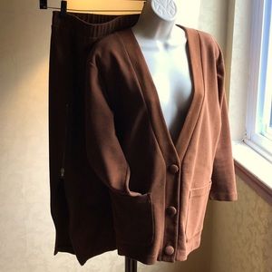 Golden Brown Jacket & Skirt